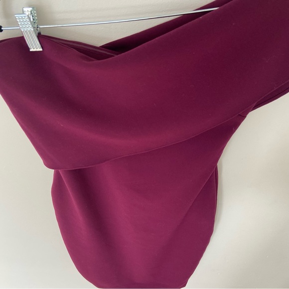 Likely Wilshire One Shoulder Ruffle Dress in Plum sz 4 - Picture 8 of 14